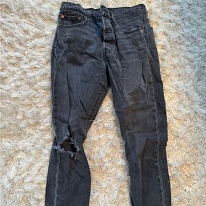 Black Levi 501 Skinny Jeans